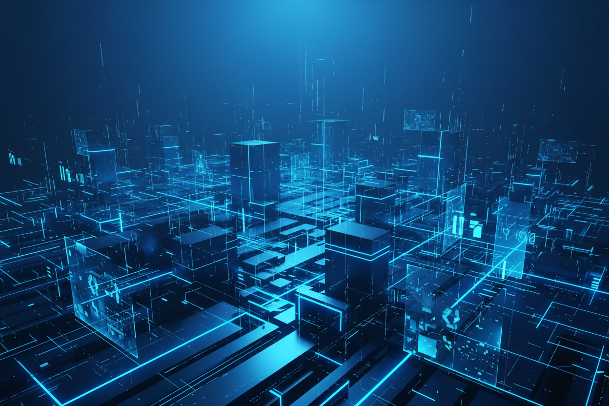 futurisctic background in blue